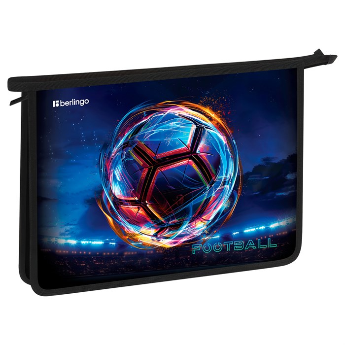Папка для тетрадей 1 отделение, А4 Berlingo "Cyber Football", 340*245*40 мм, пластик, на молнии R379552 - фото 654053