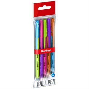 Ручка шариковая Berlingo "Tribase Fuze", синяя, 0,7мм, 5шт, пакет с европодвесом