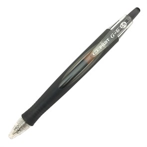 Ручка PILOT G-6,  0.5 мм, автоматическая, гелевые черные чернила, грип
