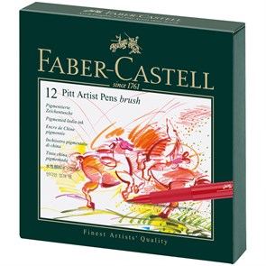 {{photo.Alt || photo.Description || 'Набор капиллярных ручек Faber-Castell &quot;Pitt Artist Pen Brush&quot; ассорти, 12шт., студийная коробка'}}