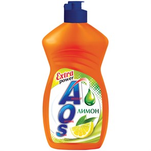 Средство для мытья посуды AOS "Лимон", 450мл