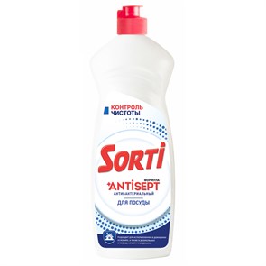 Средство для мытья посуды Sorti "Контроль чистоты", антибактериальное, 900мл