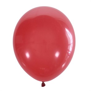 Воздушные шары,  100шт., М12/30см, ПатиБум, красный, пастель
