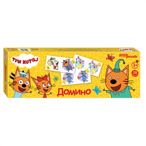 Игра настольная Домино, Step Puzzle "Три Кота", картонная коробка