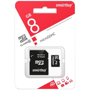 {{photo.Alt || photo.Description || 'Карта памяти SmartBuy MicroSDHC 8GB, Class 10, скорость чтения 10Мб/сек (с адаптером SD)'}}