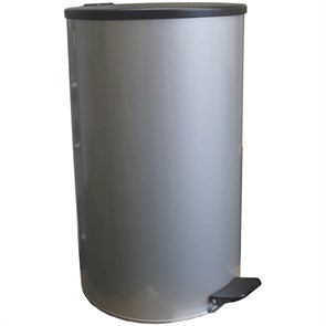 Ведро-контейнер для мусора (урна) Титан,40л,спедалью,круглое,металл, серыйметаллик