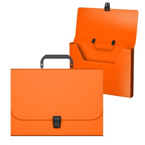 Портфель пластиковый ErichKrause® Matt Neon, A4, оранжевый (в пакете по  1шт.)