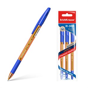 {{photo.Alt || photo.Description || 'Ручка шариковая ErichKrause® R-301 Amber Stick&amp;Grip 0.7, цвет чернил синий (в коробке по 50 шт.)'}}