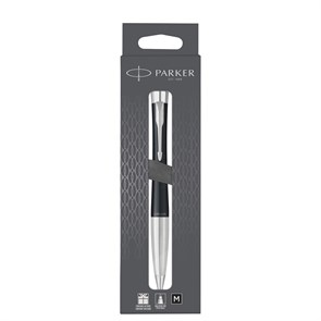 Ручка шариковая Parker "Urban Muted Black CT" черная, 1,0мм, поворотн., подарочная упаковка с европо
