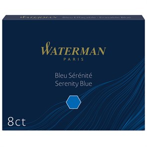 Картриджи чернильные Waterman Standart, синий, 8шт., картонная коробка