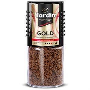 Кофе растворимый Jardin "Gold", сублимированный, стеклянная банка, 190г