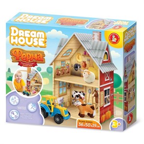 Кукольный домик быстрой сборки «Ферма» серии «Dream House». Состав: клипсы – 21 шт., элементы для сб