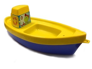 Игрушечная лодка "Баркас" порадует ребенка яркими цветами и вдохновит на создание удивительных и раз