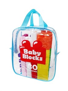 Конструктор пластиковый "Baby Blocks" 80 дет (сумка). Состав набора: 80 деталей (от 31 х 31 х 52 мм