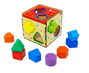 Сортер Куб - современная развивающая игрушка, предназначенная для сортировки предметов по форме. На