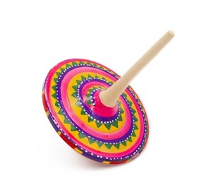 Волчок "Спираль" малый с блестками - это игрушка с оригинальной росписью в виде спирали с блесками.