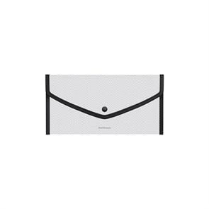 Папка-конверт на кнопке пластиковая ErichKrause Diamond Total White, обшитая, Travel, непрозрачный, белый (в пакете по 4 шт.)
