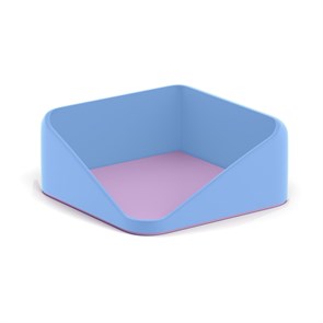 Подставка для бумажного блока пластиковая ErichKrause Forte, Pastel Bloom, голубой с фиолетовым