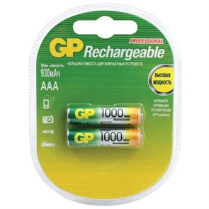 Аккумулятор GP AAA (HR03) 1000mAh 2BL R164703