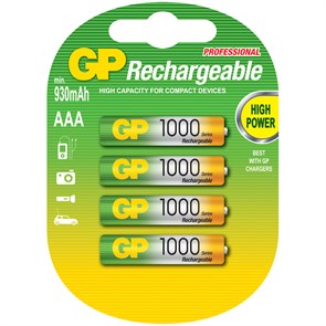 Аккумулятор GP AAA (HR03) 1000mAh 4BL R267802