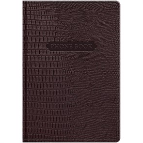 Телефонная книга А5, 80л., кожзам, BG "Reptile. Burgundy", с вырубкой R373787