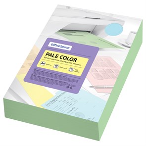 Бумага цветная OfficeSpace "Pale Color", А4, 80г/м2, 500л., (зеленый) R356860