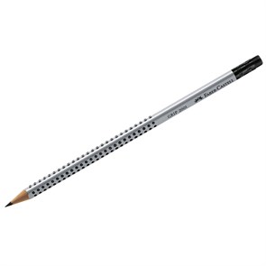 Карандаш ч/г Faber-Castell "Grip 2001" В, трехгранный, с ластиком, заточен. R286154