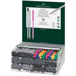 Карандаш ч/г Faber-Castell "Grip 2001" трехгранный, заточен., дисплей R286727