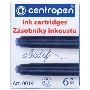 Картриджи чернильные Centropen синие, 6шт., картонная коробка R080926