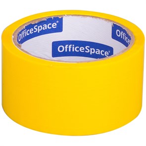 Клейкая лента упаковочная OfficeSpace, 48мм*40м, 45мкм, желтая, ШК R212003