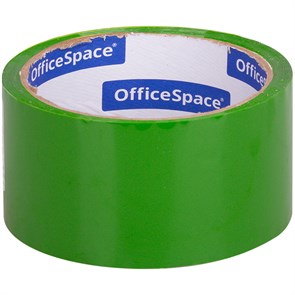 Клейкая лента упаковочная OfficeSpace, 48мм*40м, 45мкм, зеленая, ШК R212004