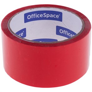 Клейкая лента упаковочная OfficeSpace, 48мм*40м, 45мкм, красная, ШК R212005