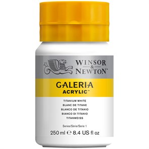 Краска акриловая художественная Winsor&Newton "Galeria", 250мл, туба, титановые белила R316257