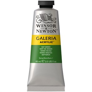 Краска акриловая художественная Winsor&Newton "Galeria", 60мл, туба, зеленая крушина R316280