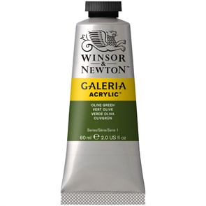 Краска акриловая художественная Winsor&Newton "Galeria", 60мл, туба, зеленый оливковый R316283