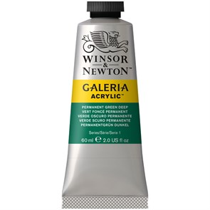 Краска акриловая художественная Winsor&Newton "Galeria", 60мл, туба, перманентный насыщенно-зеленый R316298