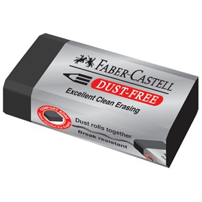 Ластик Faber-Castell "Dust-Free", прямоугольный, картонный футляр, 45*22*13мм, черный R286688