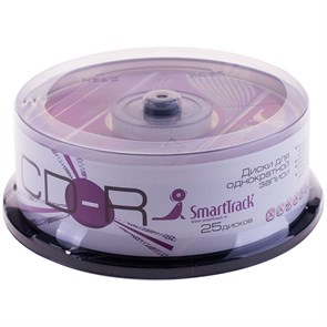 Диск CD-R 700Mb Smart Track 52x Cake Box (25шт) R095384