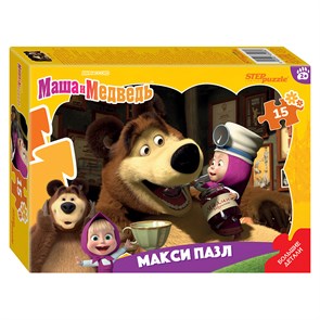 Пазл  15 эл. maxi Step Puzzle "Маша и Медведь" R379821