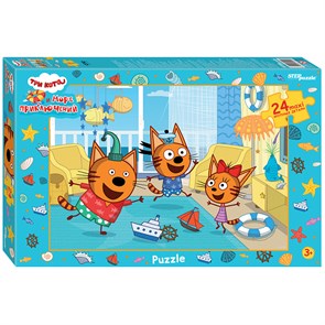 Пазл  24 эл. maxi Step Puzzle "АО СТС. Три кота. new 1" R351194