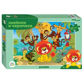 Пазл  35 эл. maxi Step Puzzle "Львенок и Черепаха" R362298