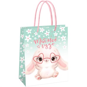 Пакет подарочный 18*23*10см MESHU "Cute rabbit",  матовая ламинация R371011