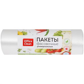 Пакеты фасовочные OfficeClean ПНД, 25*32см, 6мкм, рулон 100шт. R268814