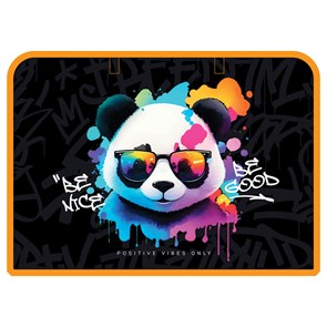 Папка с ручками А4 ArtSpace "The Colored Panda", пластик, на молнии, 70мм R380292