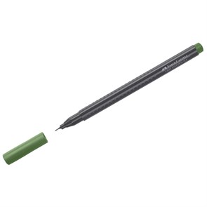 Ручка капиллярная Faber-Castell "Grip Finepen" оливковая, 0,4мм, трехгранная R286032