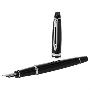 Ручка перьевая Waterman "Expert Black CT" синяя, 1,0мм, подарочная упаковка R352756