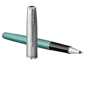 Ручка-роллер Parker "Sonnet Sand Blasted Metal&Green Lacquer" черная, 0,5мм, подарочная упаковка R359511