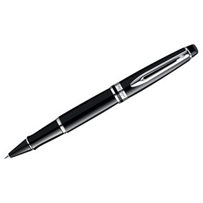 Ручка-роллер Waterman "Expert Black Lacquer СT", черная, 0,8мм, подарочная упаковка R351130