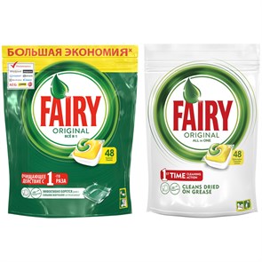 Капсулы для посудомоечной машины Fairy "All in 1. Лимон", 48шт. R262213