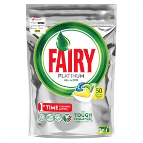 Капсулы для посудомоечной машины Fairy "Platinum. All in 1. Лимон", 50шт. R280250